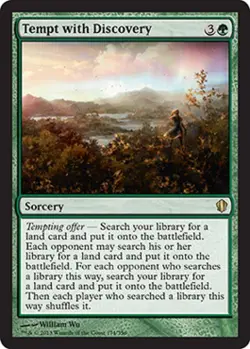 Tempt with Discovery - Medium Play MTG Commander 2013 Edition - Image 1