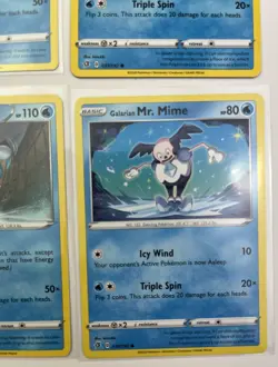 4 Card Lot GALARIAN MR. RIME & MR. MIME Pokemon TCG Common - Image 4