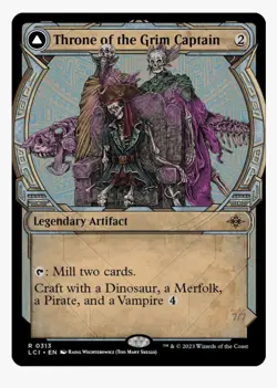 Throne of the Grim Captain (Showcase) | MTG LCI Rare Pirate Vampire Dino | NM - Image 1