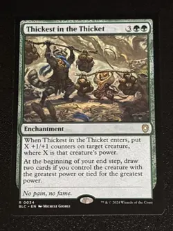 MTG Commander: Bloomburrow Thickest in the Thicket 0034 NM Rare - Image 1