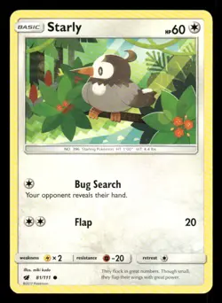 Starly 81/111 C Crimson Invasion LP Pokemon - Image 1