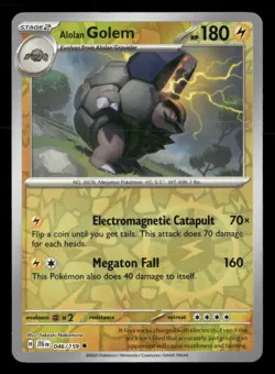 Alolan Golem 046/159 UC Journey Together Reverse Holo NM/M Pokemon - Image 1