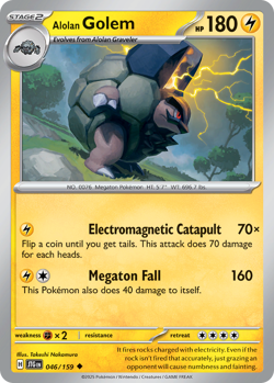 Alolan Golem 046/159 UC Journey Together Reverse Holo NM/M Pokemon - Image 4