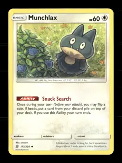 Munchlax 173/236 Unified Minds NM/M Pokemon - Image 1