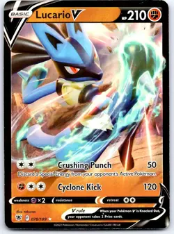Lucario V 078/189 Holo V Rare Astral Radiance Pokemon Holo NM/M - Image 1