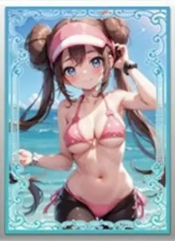 Pokemon Laser Flash Card Swimsuit Marnie Mei Nessa Lono Cynthia Card Sleeves - Image 4