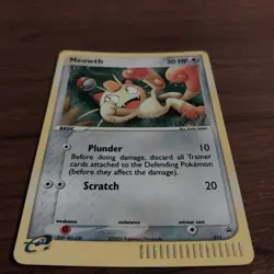 Pokemon TCG Meowth Black Star Promo Card 13 Looking At Holo Swirl - Image 2