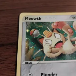 Pokemon TCG Meowth Black Star Promo Card 13 Looking At Holo Swirl - Image 3