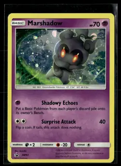 Pokemon TCG SM Promos #SM93 Marshadow Cosmos Holo HD SWIRL - Image 1