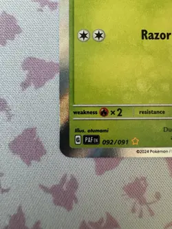 Pokemon TCG Oddish SV: Paldean Fates 092/091 Shiny Rare Holo Basic 60 HP EN - Image 4