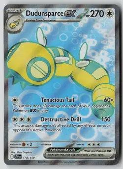 Dudunsparce ex 178/159 Ultra Rare Journey Together Pokemon NM - Image 1