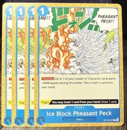 X4. OP12-057 Ice Block Pheasant Peck Legacy of the Master One Piece Card Game - Image 1