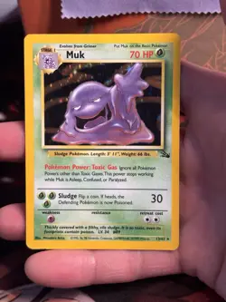Muk 13/62 Fossil Holo Rare Pokemon TCG 1999 WoTC - Image 4
