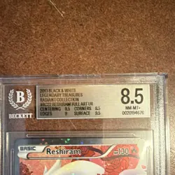 Pokemon Reshiram RC22/RC25 Legendary Treasures Full Art Holo UR BGS 8.5 - Image 4