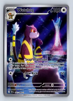 Watchog 097/086 Shiny Rare ME04: Chaos Rising Pokemon NM/M - Image 1