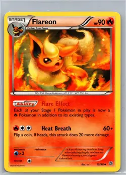 Flareon 13/98 UC Ancient Origins MP Pokemon - Image 1