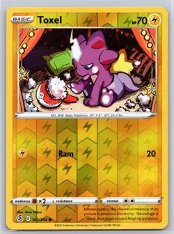 Toxel 105/264 C Fusion Strike Reverse Holo NM Pokemon - Image 1