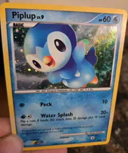 🌀 FART SWIRL 🌀Pokemon Piplup DP03 Diamond & Pearl Promo Holo MP -- READ DESC - Image 3