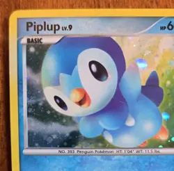 🌀 FART SWIRL 🌀Pokemon Piplup DP03 Diamond & Pearl Promo Holo MP -- READ DESC - Image 4