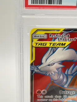 2019 Pokemon S&M Unbroken Bonds RESHIRAM & CHARIZARD GX #194 FULL ART PSA 10 🔥 - Image 2