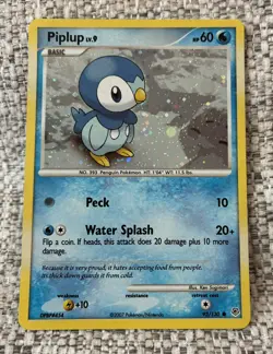 Piplup 93/130 Diamond & Pearl Rare Cosmos Holo 2007 Pokemon - Image 1