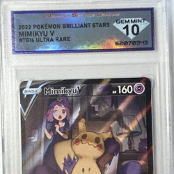 2022 Pokemon SWSH Brilliant Stars MIMIKYU V #TG16 Full Art DSG 10 - Image 2