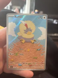 2025 Pokemon Black Bolt Rufflet Illustration Rare #154/086 - Image 1
