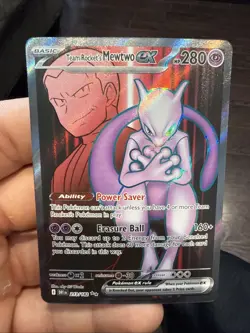 Pokemon Mewtwo EX TCG Team Rockets 213/182 Full Art Destined Rivals - Image 1
