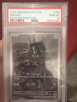 2025 POKEMON WHT EN-WHITE FLARE ILLUSTRATION RARE #150 DURANT - Image 1