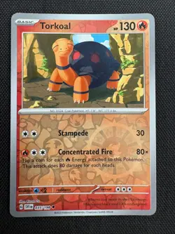 Reverse Holo Torkoal 035/198 Uncommon Scarlet & Violet Pokemon - Image 1