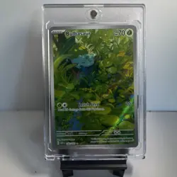 Bulbasaur 166/165 Scarlet & Violet 151 Illustration Rare Holo Full Art Pokemon - Image 2