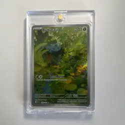 Bulbasaur 166/165 Scarlet & Violet 151 Illustration Rare Holo Full Art Pokemon - Image 4