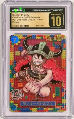 2025 One Piece Monkey D. Luffy #P-110 One Piece Day Promo CGC 10 Pristine - Image 1