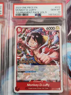 2023 One Piece English Monkey D. Luffy 012 Tournament Pack Vol. 5 PSA 10 - Image 4