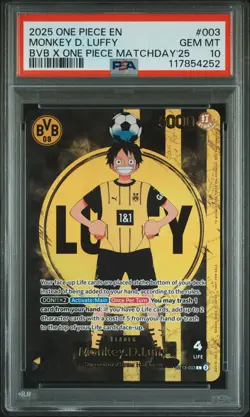 PSA 10 One Piece Monkey D Luffy BVB Match Day Promo ST13-003 English Gem Mint - Image 1