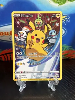 Pokemon Pikachu TCG SWSH Black Star Promo Card SWSH020 Holo NM - Image 1