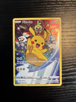 Pokemon Pikachu TCG SWSH Black Star Promo Card SWSH020 Holo NM - Image 2