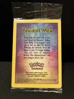 Ancient Mew SEALED Pokemon Unopened 2000 Movie Promo Holo Card - RARE Near Mint - Image 2