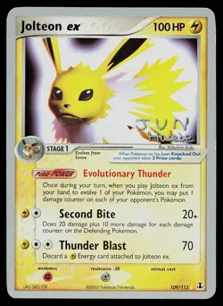 Pokemon Card World Championship Decks Jolteon ex 109/113 Ultra Rare - Image 1