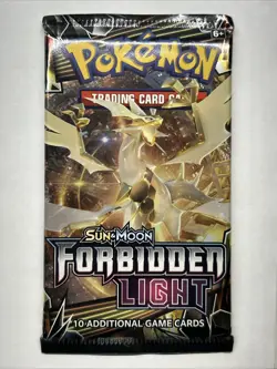 Pokemon TCG Sun & Moon Forbidden Light Sealed Booster Pack 10 Cards English - Image 1
