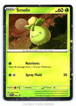 Smoliv SVP023 - SV Black Star Promo - Pokemon Card - Near Mint - Image 1