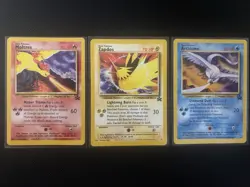 2000 Pokemon Movie Promo Cards Black Star Moltres Articuno Zapdos 21 22 23 LP - Image 1