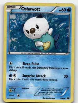 OSHAWOTT BW08 PROMO HOLO BLACK AND WHITE PROMO POKEMON LIGHTLY PLAYED (LP) - Image 1