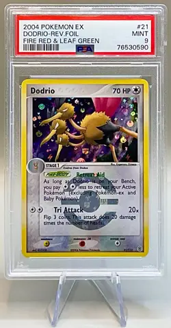 Pokemon Dodrio #21/112 Rev. Holo Rare - 2004 EX Fire Red & Leaf Green - PSA 9 MT - Image 1