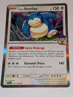 Pokemon Hop's Snorlax SV09 Journey Together 117/159 Rare Holo Basic 150 HP - Image 1