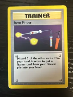 1999 Pokemon TCG Trainer Item Finder Base Set 74/102 Rare Regular Unlimited - Image 1