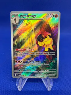 Pokemon SV01 Scarlet & Violet Base Set Armarouge 203/198 Illustration Rare IR LP - Image 1