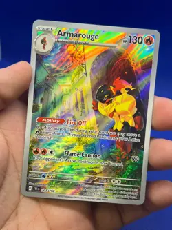 Pokemon SV01 Scarlet & Violet Base Set Armarouge 203/198 Illustration Rare IR LP - Image 2