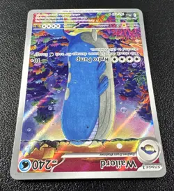 Pokemon: Wailord Illustration Rare IR Full Art Holo 162/159 Journey Together - Image 3