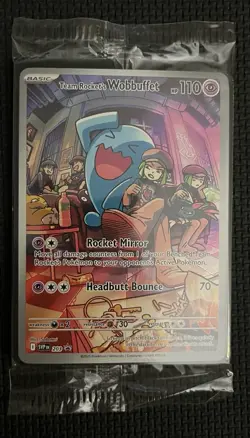 2025 Pokemon Team Rocket's Wobbuffet 203 Scarlet & Violet sealed Promo EN - Image 1